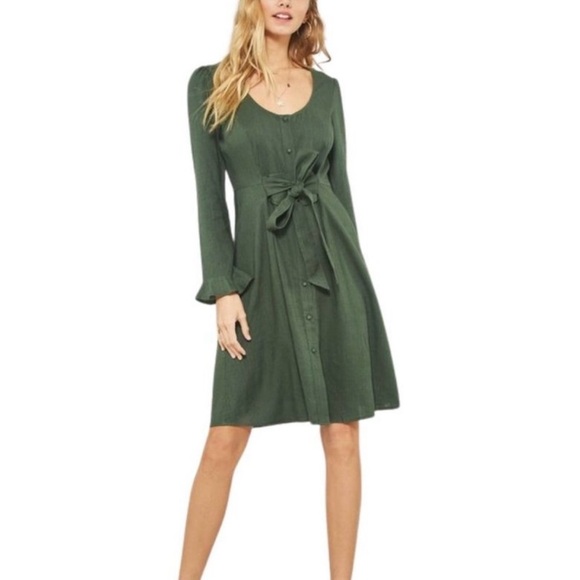 NWOT Promesa Forest Green Long Sleeve Dress - Picture 1 of 6